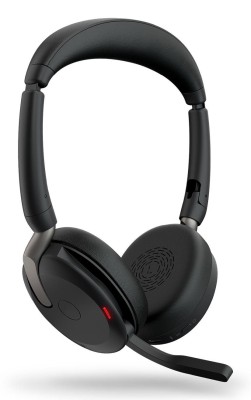 Jabra Evolve2 65 Flex USB-A UC Stereo, Bluetooth, inkl. laddningsställ - Svart