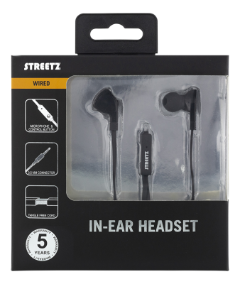 STREETZ in-ear headset - Svart#2