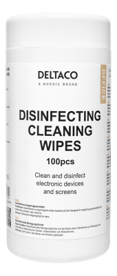 DELTACO Office Disinfecting cleaning wipes, 100pcs tube#3