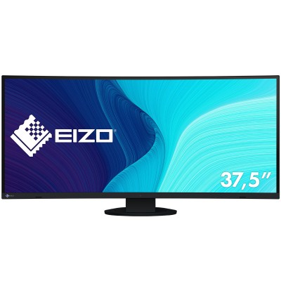37.5" Eizo FlexScan EV3895-BK, Curved IPS 3840x1600, 5 ms, höjdjusterbar, 2xHDMI/DP/USB-C 85W, LAN, högtalare, USB 3.2-hubb - Svart