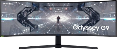 49" Samsung Odyssey G9 C49G95TSSP, Curved VA QLED 5120x1440, 1 ms, 240Hz G-Sync, 1000R, HDR10+, höjdjusterbar, HDMI/2xDP, USB 3.2-hubb