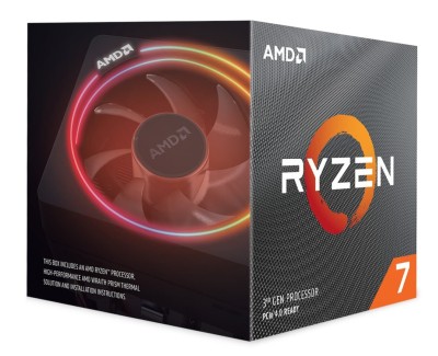 AMD Ryzen 7 3800X 8-Core 16-Thread (105W), 3,9/4,5 GHz, 32 MB cache, Socket AM4, boxad med Wraith Prism-kylare