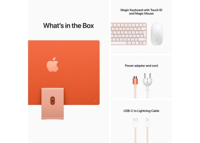 Apple iMac 24" med Retina 4.5K-skärm, Apple M1 8-Core CPU 8-Core GPU, 8 GB, 512 GB SSD - Orange#2