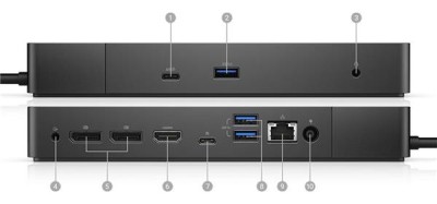 USB-C dockningsstation Dell Dock WD19, HDMI/2xDP, GigaLAN, 3xUSB 3.0, inkl. 130W strömadapter#2