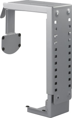 Datorhållare DELTACO för montering under bord eller på vägg - Silver