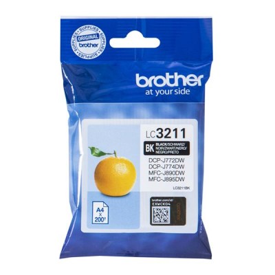 Brother LC3211BK Svart, 200 sidor