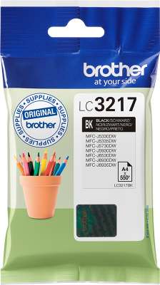 Brother LC3217 Value Pack, 4 st patroner (svart+cyan+magenta+gul), 550 sidor