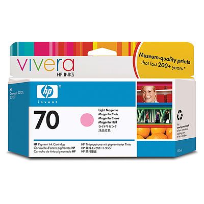 HP nr 70 Ljus Magenta (C9455A), 130 ml, DesignJet Z2100/Z3100