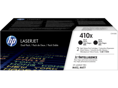 HP 410X Svart, 2-pack, hög kapacitet, 2x6500 sidor