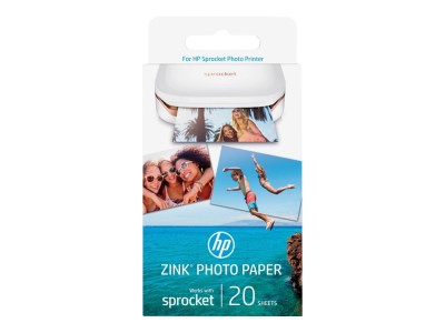 HP ZINK Sticky-Backed Photo Paper 50x76 mm, 290g/m², 20 ark