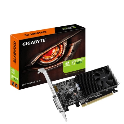 Gigabyte GeForce GT1030 D4 2 GB GDDR4, DVI/HDMI, Low Profile