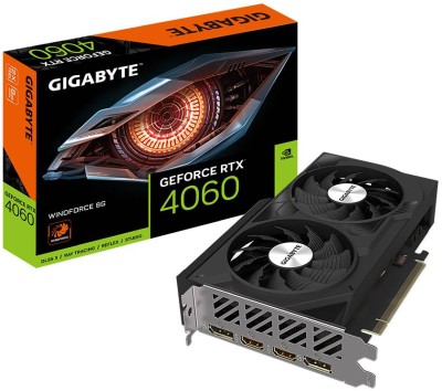 Gigabyte GeForce RTX 4060 WINDFORCE 8 GB GDDR6, 2xHDMI/2xDP