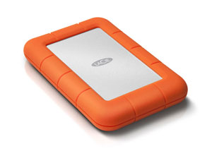 1 TB Lacie Rugged Mini, 2.5", USB 3.0, vattentät och stötsäker - Orange