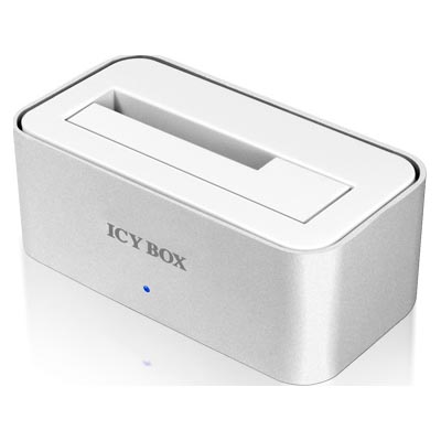 USB direkt dockning för 2.5" och 3.5" SATA3-hårddiskar, USB 3.0, ICY BOX, Silver