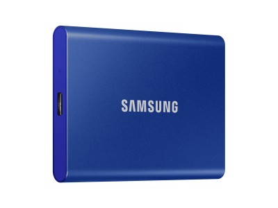 1 TB Samsung Portable SSD T7, USB-C 3.2, inkl. adapter för Typ A - Blå