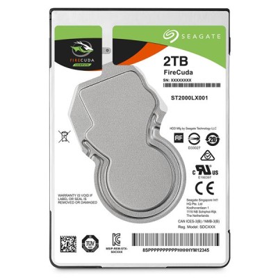 2 TB Seagate Firecuda SSHD, 5400 rpm, 8 GB MLC SSD, SATA3, 64 MB cache