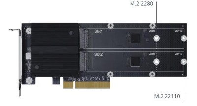 Synology M.2 SSD adapter, 2st SSD platser