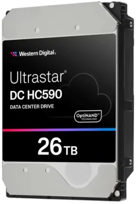 26 TB WD Ultrastar DC HC590 SE, 7200 rpm, 512 MB cache, SATA3