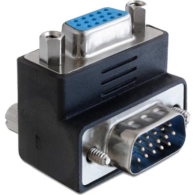 DeLOCK VGA-omvandlare, rak till vinklad 90 grader
