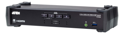 Aten 4-Port USB 3.0 4K HDMI KVMPT Switch CS1824-AT-G, 4096 x