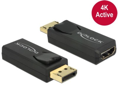 Delock Adapter DP male - HDMI female, 4K 30Hz, Active