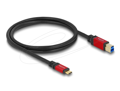 DeLOCK USB 3.1 USB Type-C kabel 1m SVART RÖD