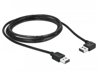 Delock Kabel EASY-USB 2.0 Typ-A hane > EASY-USB 2.0 Typ-A hane vinklad vänster / höger 1 m#2