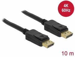 Delock Cable Displayport 1.2 male > Displayport male 4K 60 Hz 10 m