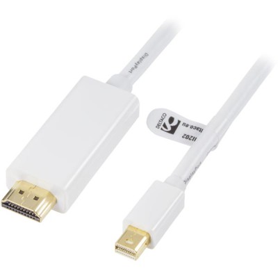 Mini DisplayPort till HDMI-kabel, 2 meter - Vit