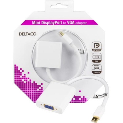 Adapter Mini DisplayPort till VGA, 0,05 meter - Vit