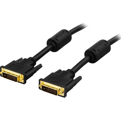 DVI-D-kablage, Dual Link, 2 meter - Svart