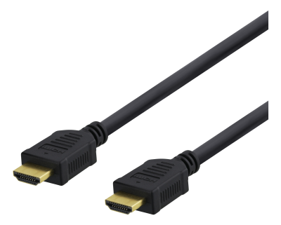 HDMI-kabel Deltaco, Ethernet, 4K UHD, 5 meter - Svart