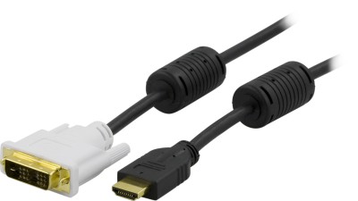 HDMI till DVI-D-kabel, 0,5 meter - Svart