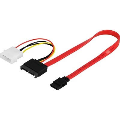 Slimline SATA hane med 4-pin Molex hane 4-pin Molex hane 12V ström till 7-pin SATA hona, för t.ex. DVD-spelare