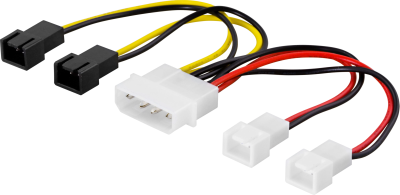 Adapterkabel för fläktar, från 4-pin molex till 4x3-pin#2