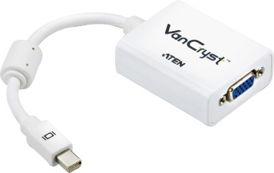 ATEN mini DisplayPort till VGA-adapter, 20-pin ha - 15-pin ho, 20 cm, vit