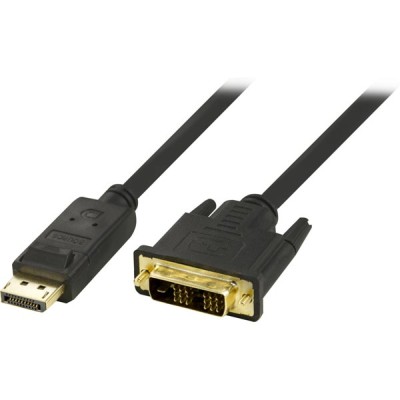 DisplayPort till DVI-D-kabel, 60Hz, 2 meter - Svart