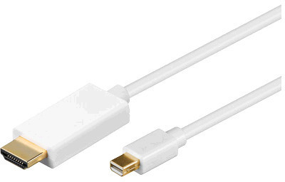 MicroConnect Mini Displayport till HDMI-kabel, 5 meter - vit