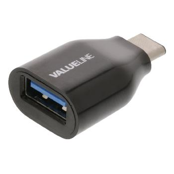 USB 3.0 Adapter USB-C Hane - USB A hona Svart