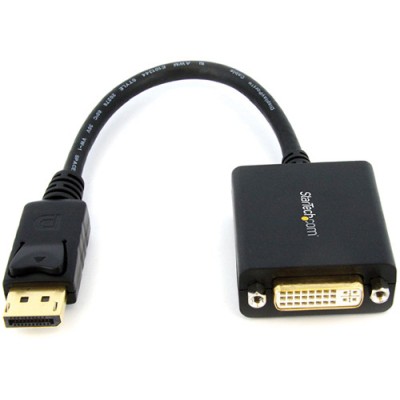 Adapter DisplayPort till DVI, 1080p, 15 cm - Svart