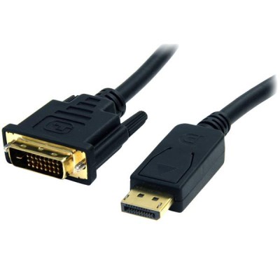 DisplayPort till DVI-kabel, 1,8 meter - Svart