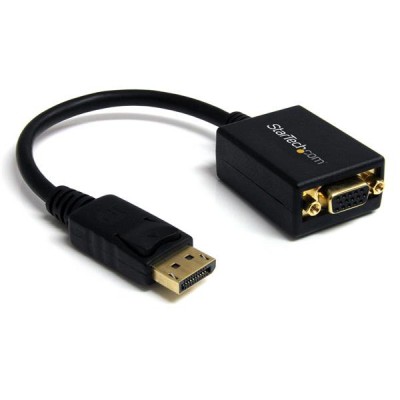 Adapter DisplayPort till VGA, 1080p, 22 cm - Svart