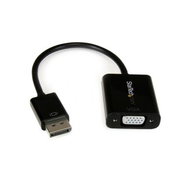 Adapter DisplayPort till VGA, 1080p, 10 cm - Svart