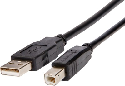 USB-A till USB-B-kabel, 2 meter - Svart