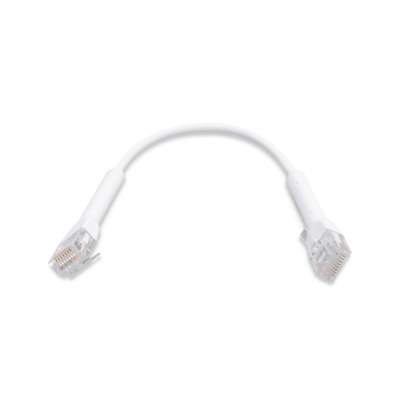 Nätverkskabel, Ubiquiti Patch Cable, böjbar, Cat6, 0,22 meter - Vit#2