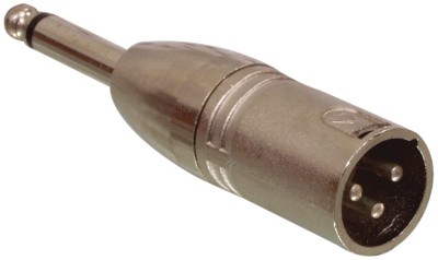 XLR Adapter XLR 3p hane - 6,35 mm, hane Silver#2