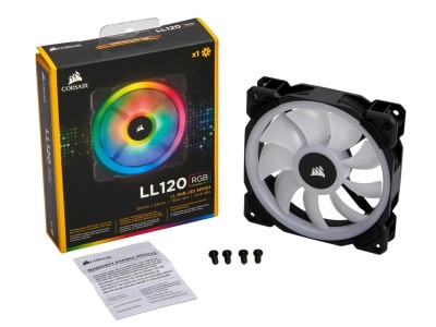Corsair LL120 RGB 120mm fläkt 120 x 120 x 25 mm, 1500 RPM, 43.25cfm, 24.8dBa, 4-pin#4