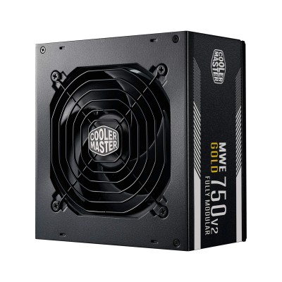 Cooler Master MWE Gold 750W V2 Full Modular, ATX, 12 cm fläkt, löstagbara kablar, 80PLUS Gold