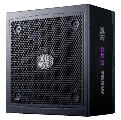 Cooler Master GX II, ATX 750W, ATX 3.1, 12 cm fläkt, 80PLUS Gold, löstagbara kablar
