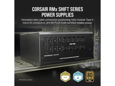 Corsair RM1000x Shift 1000W, ATX, 80PLUS Gold, löstagbara kablar#2